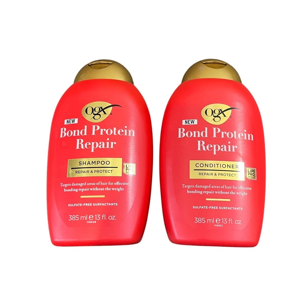 OGX Bond Protein Repair Shampoo & Conditioner Set Unisex 13oz Red Repair Protect